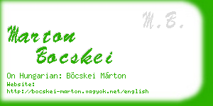marton bocskei business card